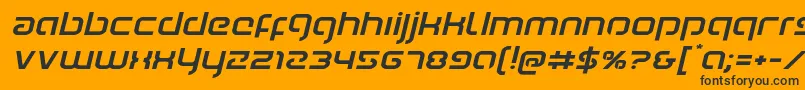 Youngerbloodexpandital Font – Black Fonts on Orange Background