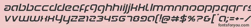 Youngerbloodexpandital Font – Black Fonts on Pink Background