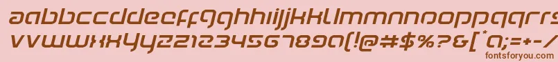 Youngerbloodexpandital Font – Brown Fonts on Pink Background