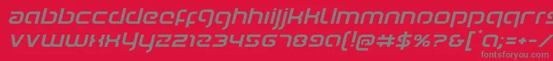 Youngerbloodexpandital Font – Gray Fonts on Red Background