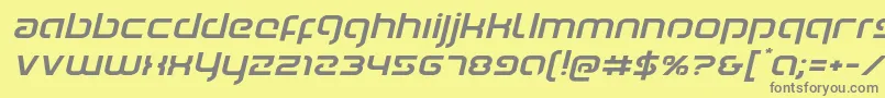 Youngerbloodexpandital Font – Gray Fonts on Yellow Background