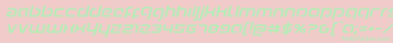 Youngerbloodexpandital Font – Green Fonts on Pink Background