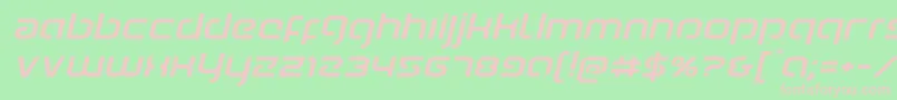 Youngerbloodexpandital Font – Pink Fonts on Green Background