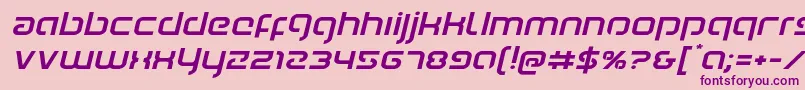 Youngerbloodexpandital Font – Purple Fonts on Pink Background