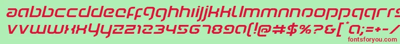 Youngerbloodexpandital Font – Red Fonts on Green Background