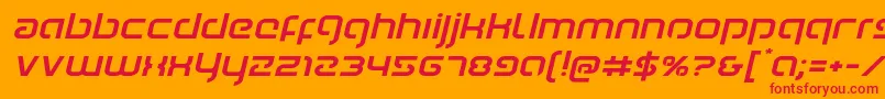 Youngerbloodexpandital Font – Red Fonts on Orange Background