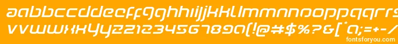 Youngerbloodexpandital Font – White Fonts on Orange Background