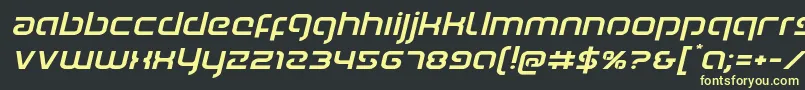 Youngerbloodexpandital Font – Yellow Fonts on Black Background