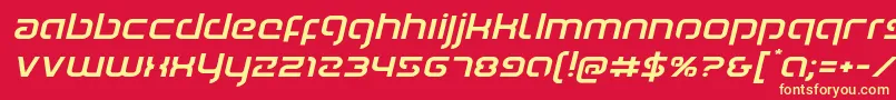 Youngerbloodexpandital Font – Yellow Fonts on Red Background