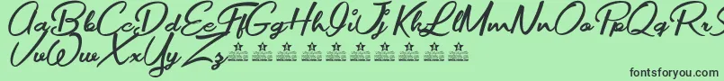 MovieMakersPersonalUse Font – Black Fonts on Green Background