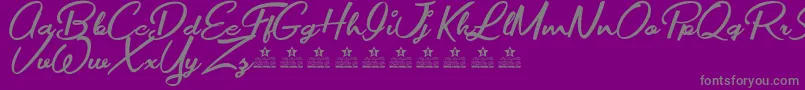 Шрифт MovieMakersPersonalUse – серые шрифты на фиолетовом фоне