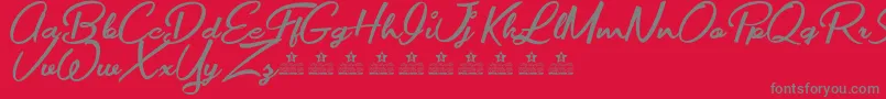 MovieMakersPersonalUse Font – Gray Fonts on Red Background