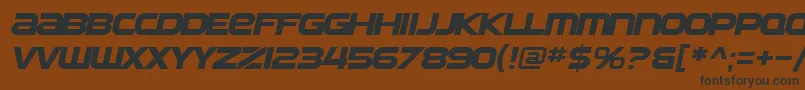 Шрифт SfAutomatonExtendedOblique – чёрные шрифты на коричневом фоне