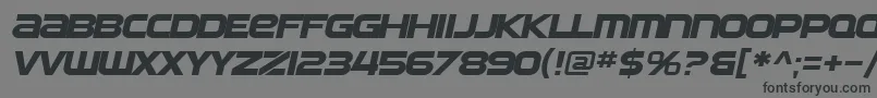 Шрифт SfAutomatonExtendedOblique – чёрные шрифты на сером фоне