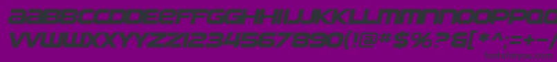 SfAutomatonExtendedOblique Font – Black Fonts on Purple Background