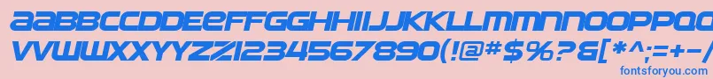 fuente SfAutomatonExtendedOblique – Fuentes Azules Sobre Fondo Rosa
