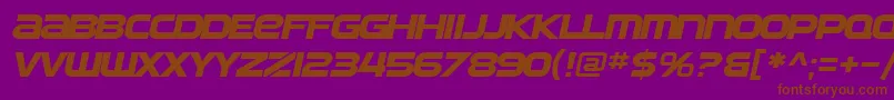 SfAutomatonExtendedOblique Font – Brown Fonts on Purple Background