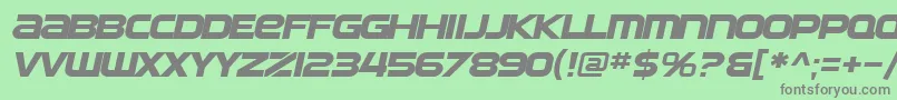 フォントSfAutomatonExtendedOblique – 緑の背景に灰色の文字