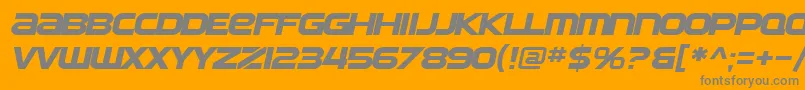 SfAutomatonExtendedOblique Font – Gray Fonts on Orange Background