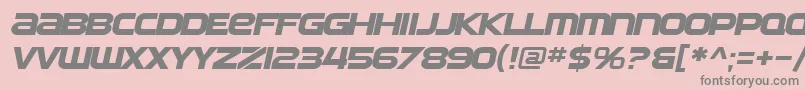 フォントSfAutomatonExtendedOblique – ピンクの背景に灰色の文字