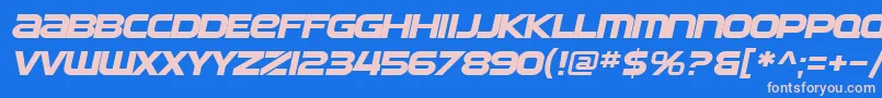 Шрифт SfAutomatonExtendedOblique – розовые шрифты на синем фоне