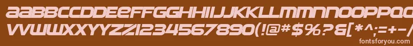 Шрифт SfAutomatonExtendedOblique – розовые шрифты на коричневом фоне