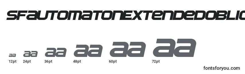 SfAutomatonExtendedOblique Font Sizes