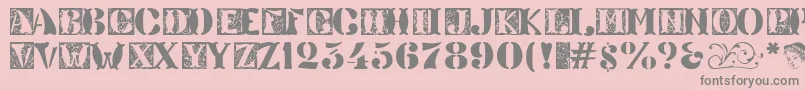 Veneto ffy Font – Gray Fonts on Pink Background