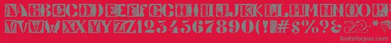 Veneto ffy-Schriftart – Graue Schriften auf rotem Hintergrund
