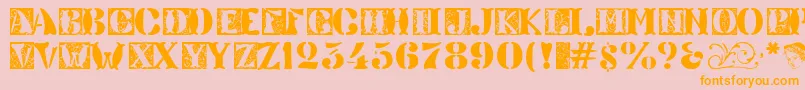 Veneto ffy Font – Orange Fonts on Pink Background