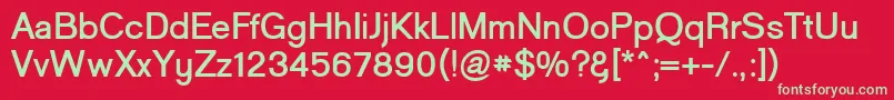 フォントGoulongBold – 赤い背景に緑の文字