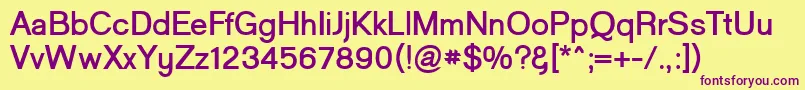 GoulongBold Font – Purple Fonts on Yellow Background