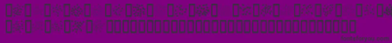 Police Confetti – polices noires sur fond violet