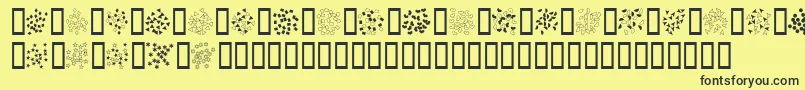 Confetti Font – Black Fonts on Yellow Background