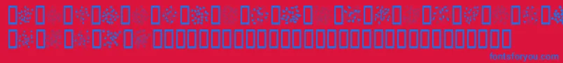 Confetti Font – Blue Fonts on Red Background