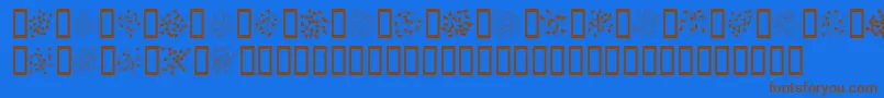 Fonte Confetti – fontes marrons em um fundo azul