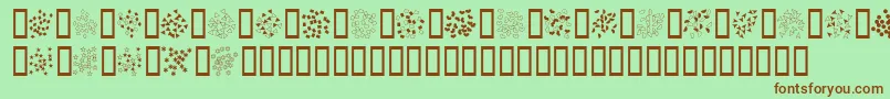 Confetti Font – Brown Fonts on Green Background