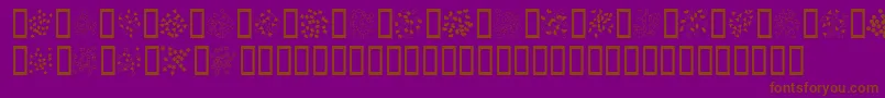 fuente Confetti – Fuentes Marrones Sobre Fondo Morado