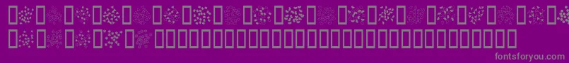 フォントConfetti – 紫の背景に灰色の文字