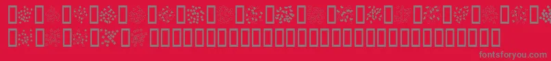 Confetti Font – Gray Fonts on Red Background