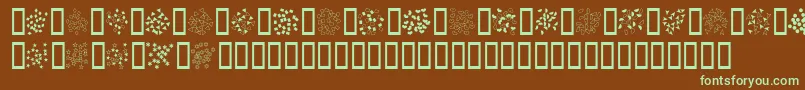 Confetti Font – Green Fonts on Brown Background