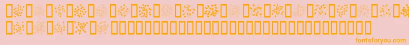Confetti Font – Orange Fonts on Pink Background