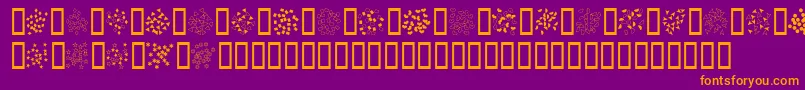 Fonte Confetti – fontes laranjas em um fundo violeta