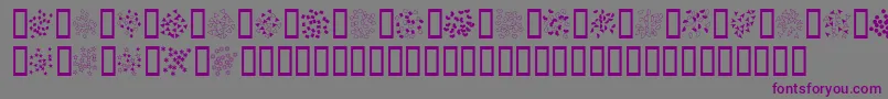 Confetti Font – Purple Fonts on Gray Background