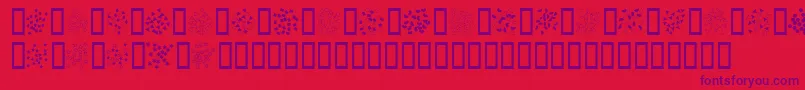 Confetti Font – Purple Fonts on Red Background