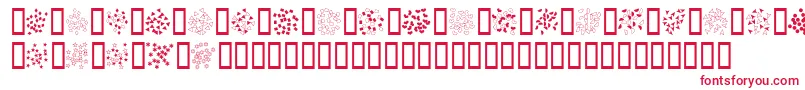 フォントConfetti – 白い背景に赤い文字