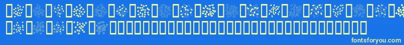 Confetti Font – Yellow Fonts on Blue Background