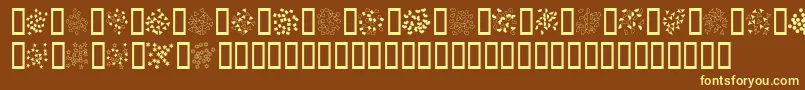 Confetti Font – Yellow Fonts on Brown Background