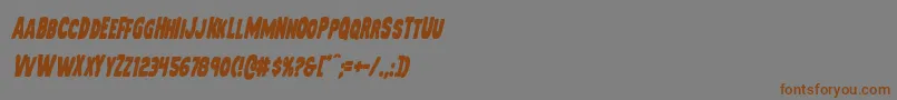 Mysterymobilecondital Font – Brown Fonts on Gray Background