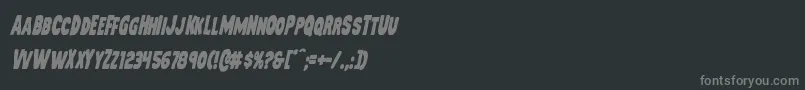 Mysterymobilecondital Font – Gray Fonts on Black Background